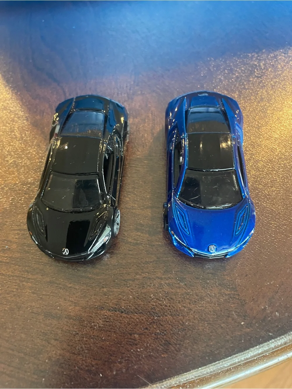 2) 17 Acura NSX Hot Wheels Blue and black 2015 Die-Cast cars
